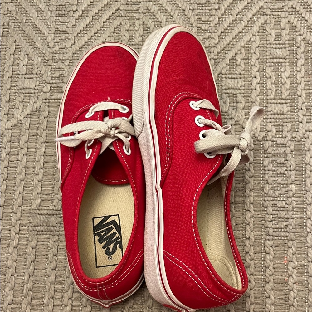 Vans woman/girl Bright Red Canvas Sneakers